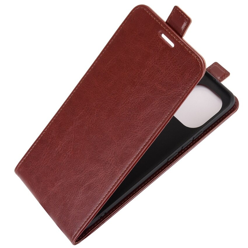 Case Xiaomi Mi 11 #เคสฝาพับหนัง PU Crazy Horse แนวตั้ง พร้อมช่องเสียบการ์ด