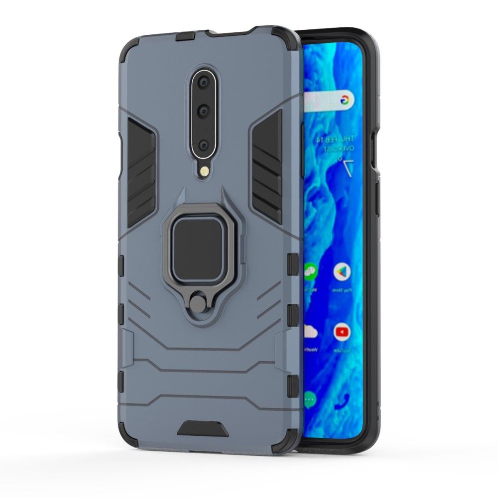 Case OnePlus 7 Pro #เคสฝาหลังพลาสติกแข็ง +TPU Hybrid Case มีแหวนสวมนิ้วโลหะ