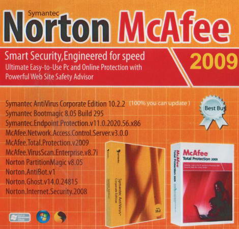 Norton Mcafee 2009 ( 1 CD )