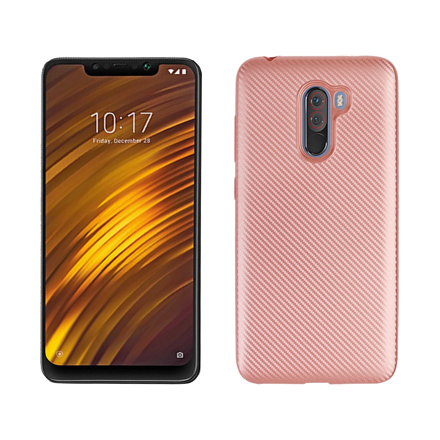 เคส Xiaomi Pocophone F1 #เคสฝาหลัง TPU นิ่มแบบคาร์บอนไฟเบอร์ Soft Skin Case