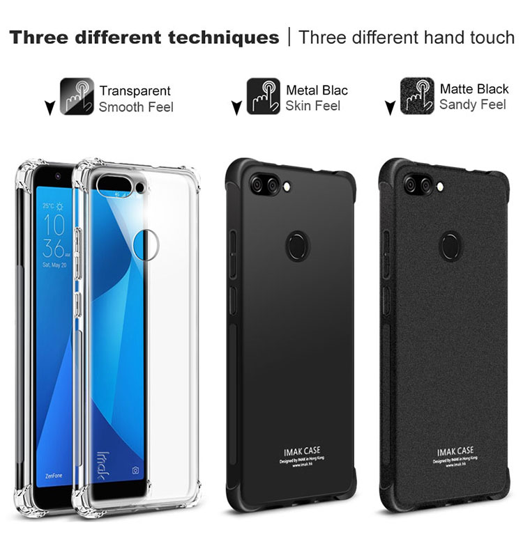เคส Asus ZenFone Max Plus (M1) ZB570TL / IMAK Skin Feel #เคสฝาหลัง TPU Cover + ฟิล์มป้องกันหน้าจอ