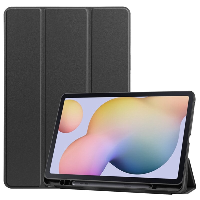 Case Samsung Galaxy Tab S7 SM-T870 SM-T875 #เคสฝาพับหนัง PU แบบ 3 พับมีช่องเก็บปากกาในตัว