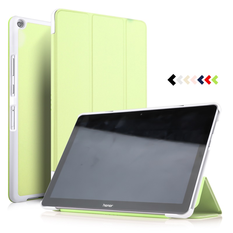 Case MediaPad T3 10 9.6 นิ้ว #เคสแท็บเล็ตฝาพับหนัง PU แบบพับสามพับ สวยดูดีมีระดับ