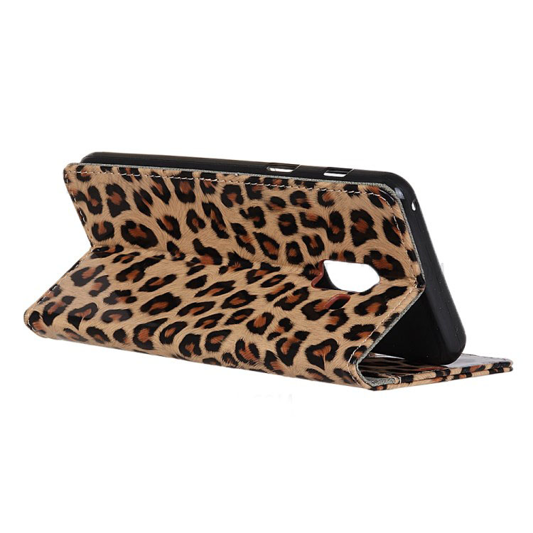 เคส Samsung Galaxy J6 (2018) #เคสฝาพับสไตล์กระเป๋าสตางค์ลายเสือดาว