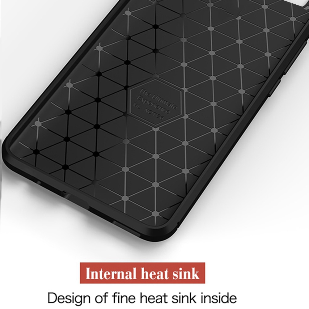 Case Samsung Galaxy Note 10 Lite #เคสฝาหลัง TPU นิ่มคาร์บอนไฟเบอร์ผิวแบบขัดแปรง