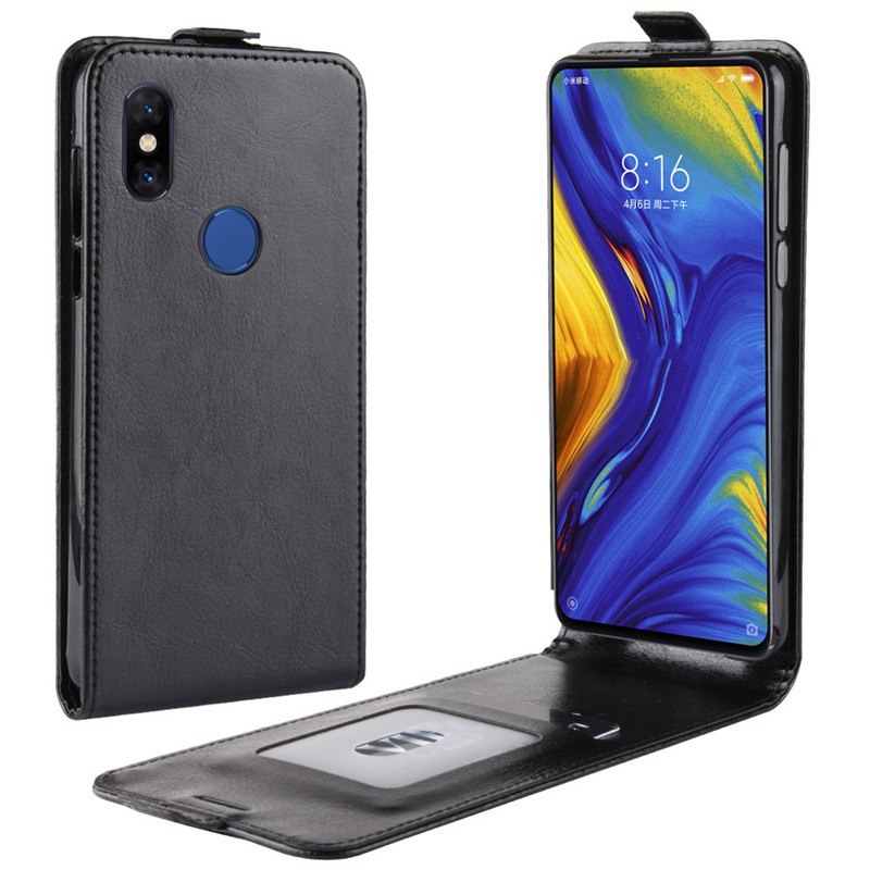 Case Xiaomi Mi Mix 3 #เคสฝาพับแนวตั้งหนัง PU ผิวหนังม้า Crazy Horse Skin Leather