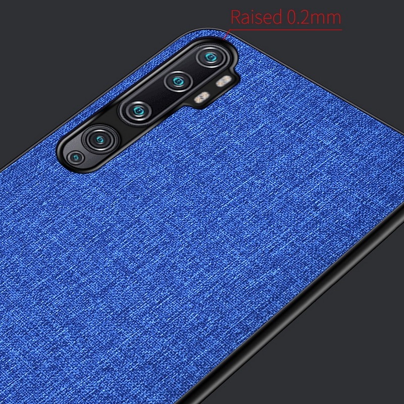 เคส Xiaomi Mi Note 10 Pro #เคสฝาหลังเคลือบผิวผ้า Matte Cloth PU + PC + TPU Hybrid