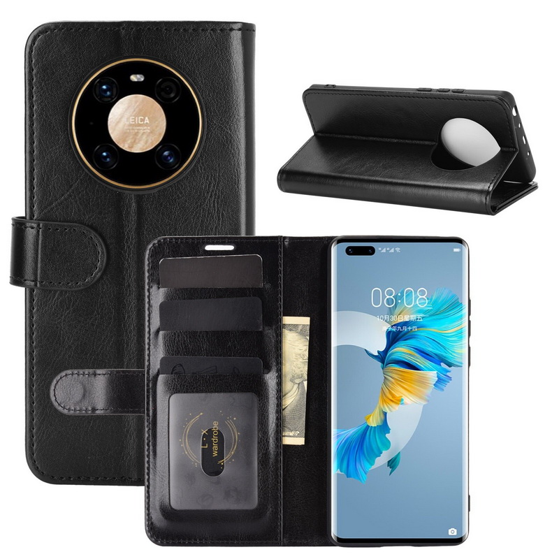 เคส Huawei Mate 40 Pro #เคสฝาพับหนัง PU ผิวหนังม้าสไตล์กระเป๋าสตางค์