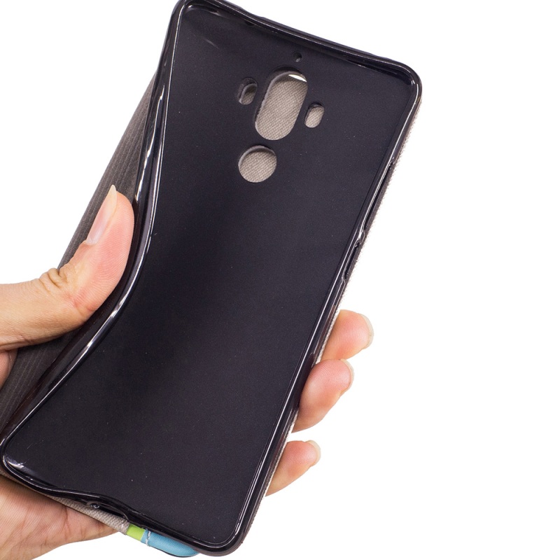 เคส Huawei Mate 9 เคสหนังแท้ ฝาพับสีทูโทน