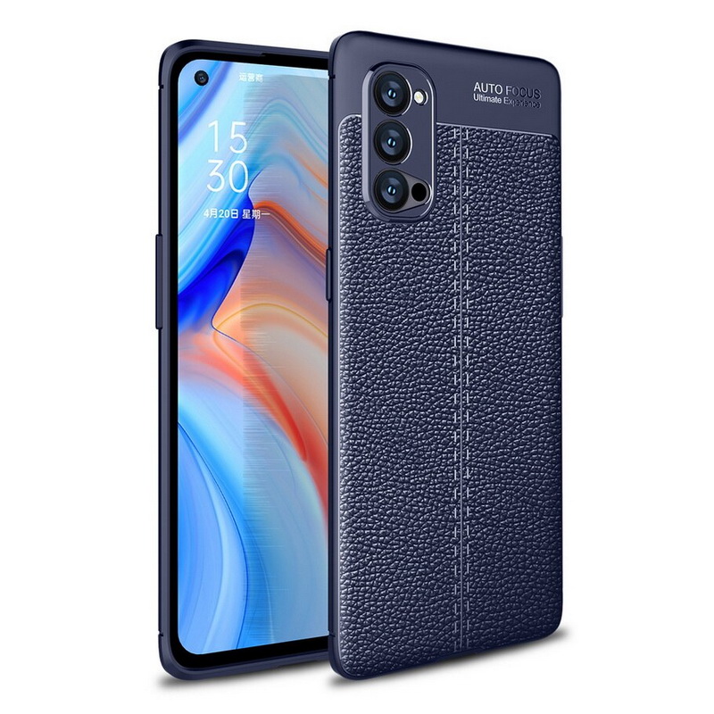 Case OPPO Reno 4 Pro 5G #เคสฝาหลัง TPU ผิวลิ้นจี่ช่วยป้องกันลายนิ้วมือและกันลื่นได้ดี