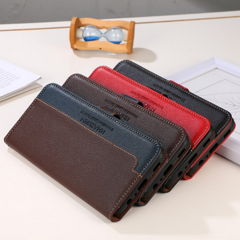 เคส OPPO A15#เคสฝาพับหนัง PU สไตล์กระเป๋าสตางค์สีทูโทนพร้อมช่องใส่การ์ด Luxury Flip Stand Card Phone Leather Wallet Cover Casing