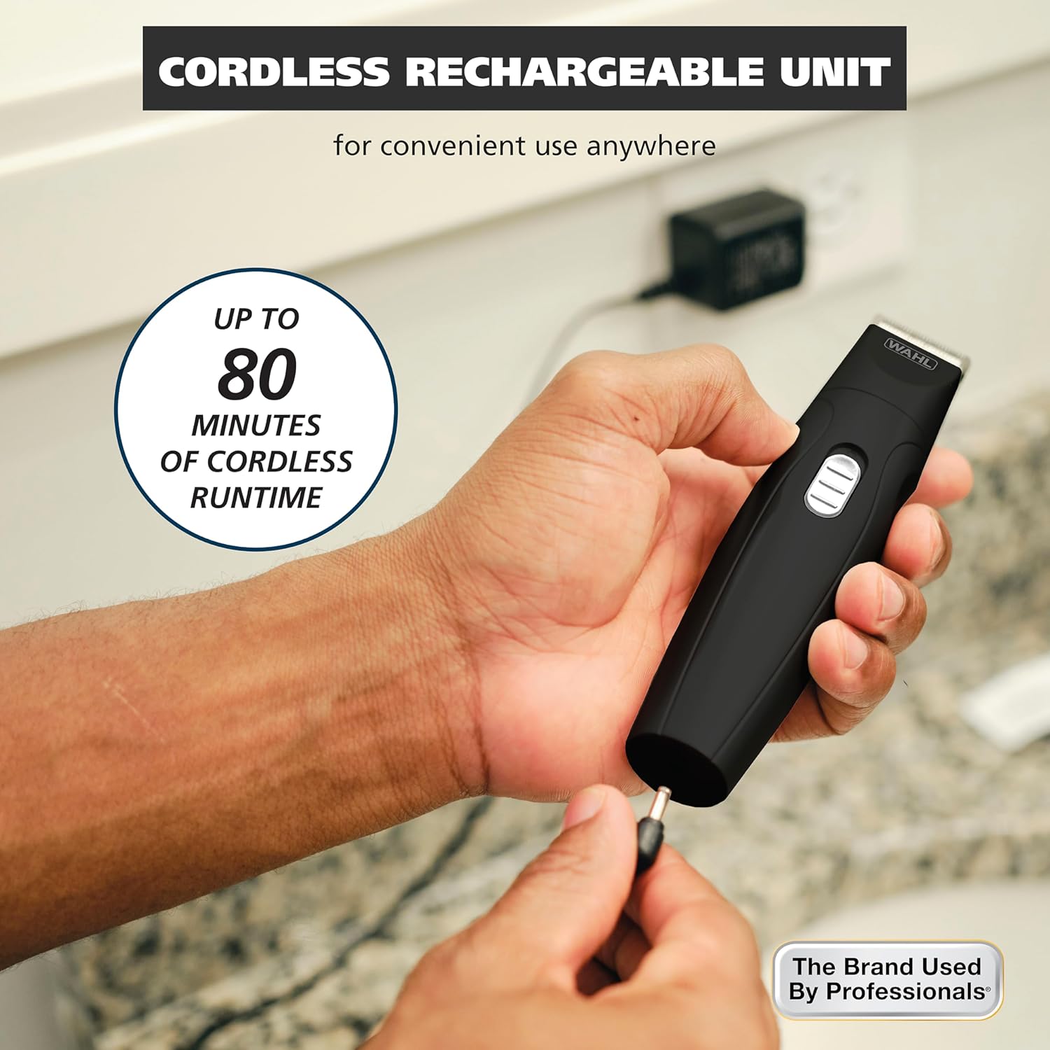 Wahl® All-In-One Rechargeable Trimmer/Grooming Kit Model 9685-200 เครื่องโกนหนวด กันจอน แบบชาร์จได้ ตัดขนบนใบหน้า