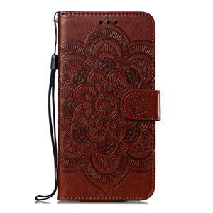 Case Huawei P30 #เคสฝาพับหนัง PU ปั้มลาย Imprint Mandala Flower