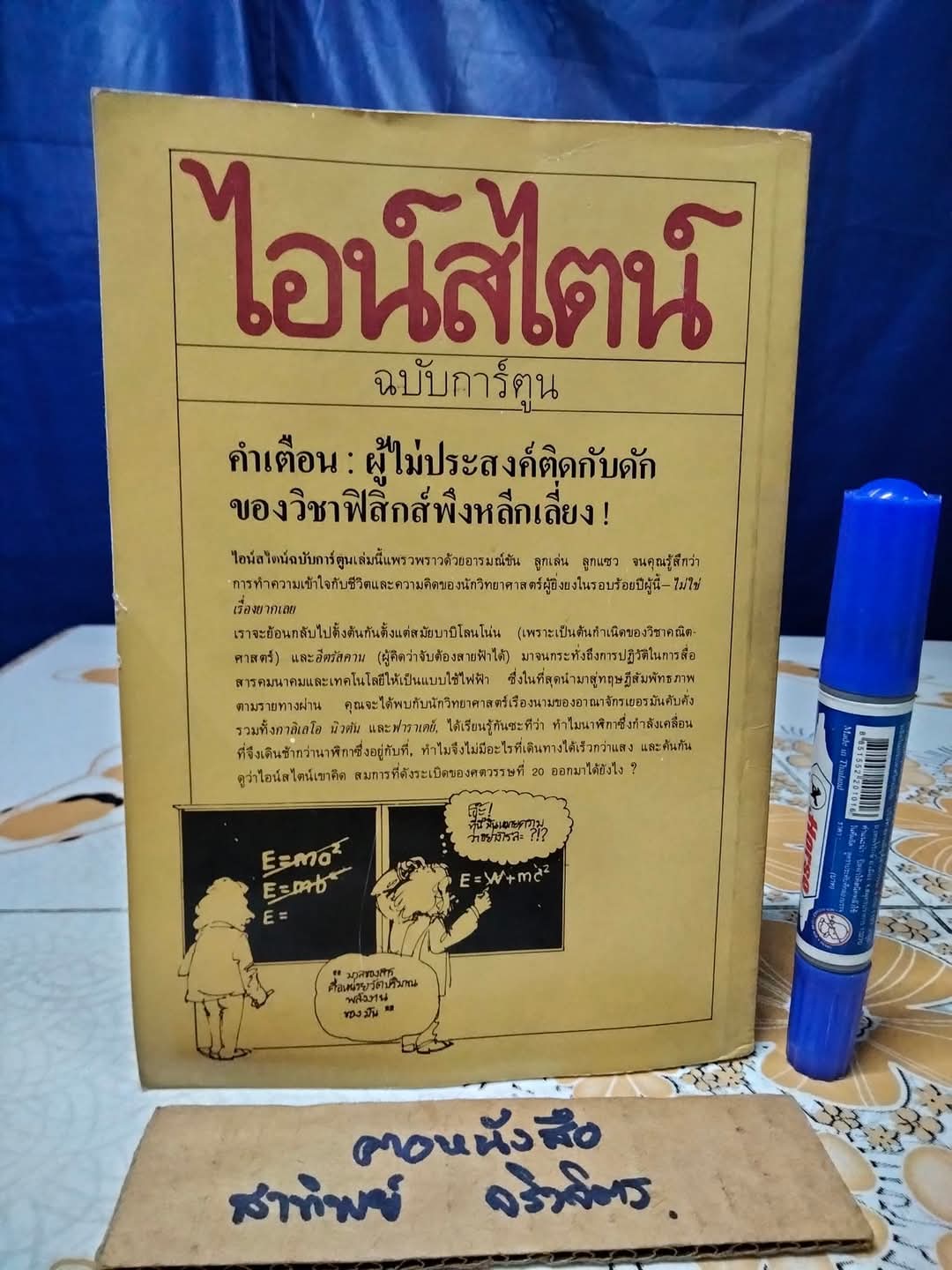ไอน์สไตน์ฉบับการ์ตูน (Einstein For Beginners) ผลงานของ โจเซฟ ชวร์าซ วาดภาพโดย ไมเคิล แมคกินเนส