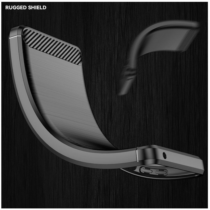 เคส OPPO Reno 7z 5G #เคสฝาหลังผิวแปรงคาร์บอนไฟเบอร์ Brushered TPU Back Case