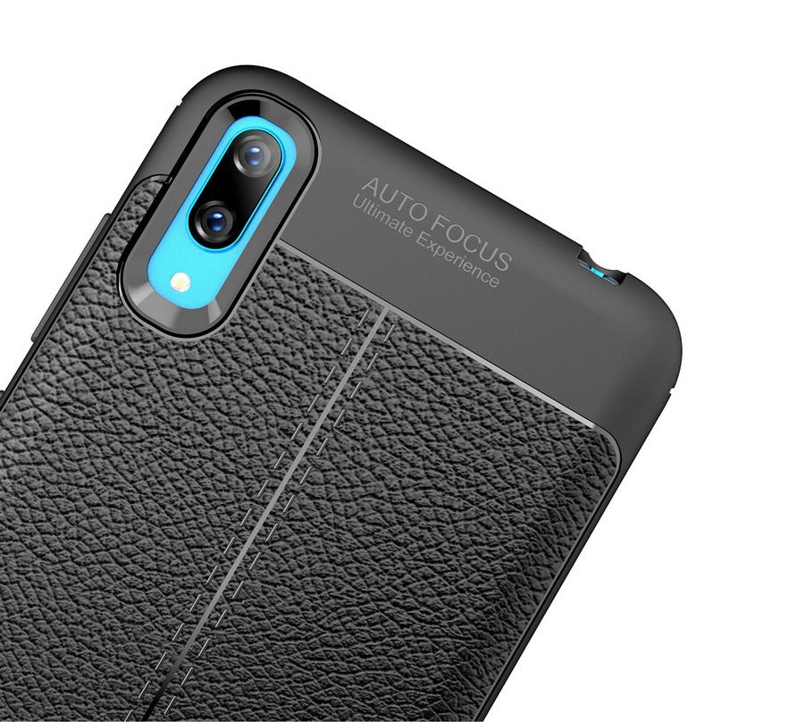 Case Huawei Y7 Pro (2019) TPU #เคสฝาหลังผิวลิ้นจี่ช่วยป้องกันลายนิ้วมือและกันลื่นได้ดี