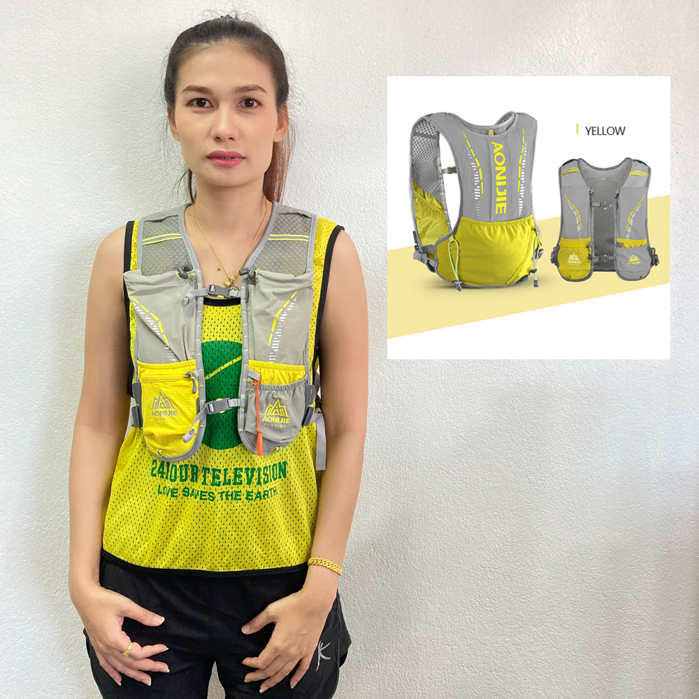 เป้น้ำความจุ 5L น้ำหนักเบา ระบายอากาศดี สำหรับ วิ่งเทรล วิ่งมาราธอน ปั่นจักรยาน AONIJIE รุ่น C9102 Ultra Vest 5L (B02)