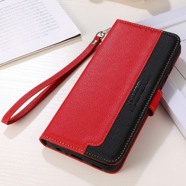 เคส OPPO A15#เคสฝาพับหนัง PU สไตล์กระเป๋าสตางค์สีทูโทนพร้อมช่องใส่การ์ด Luxury Flip Stand Card Phone Leather Wallet Cover Casing