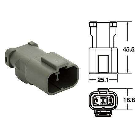 ปลั๊กต่อสายไฟในรถยนต์ AUTOMOTIVE CONNECTORS,250 YK WPC SERIES SEALED 3sqmm
