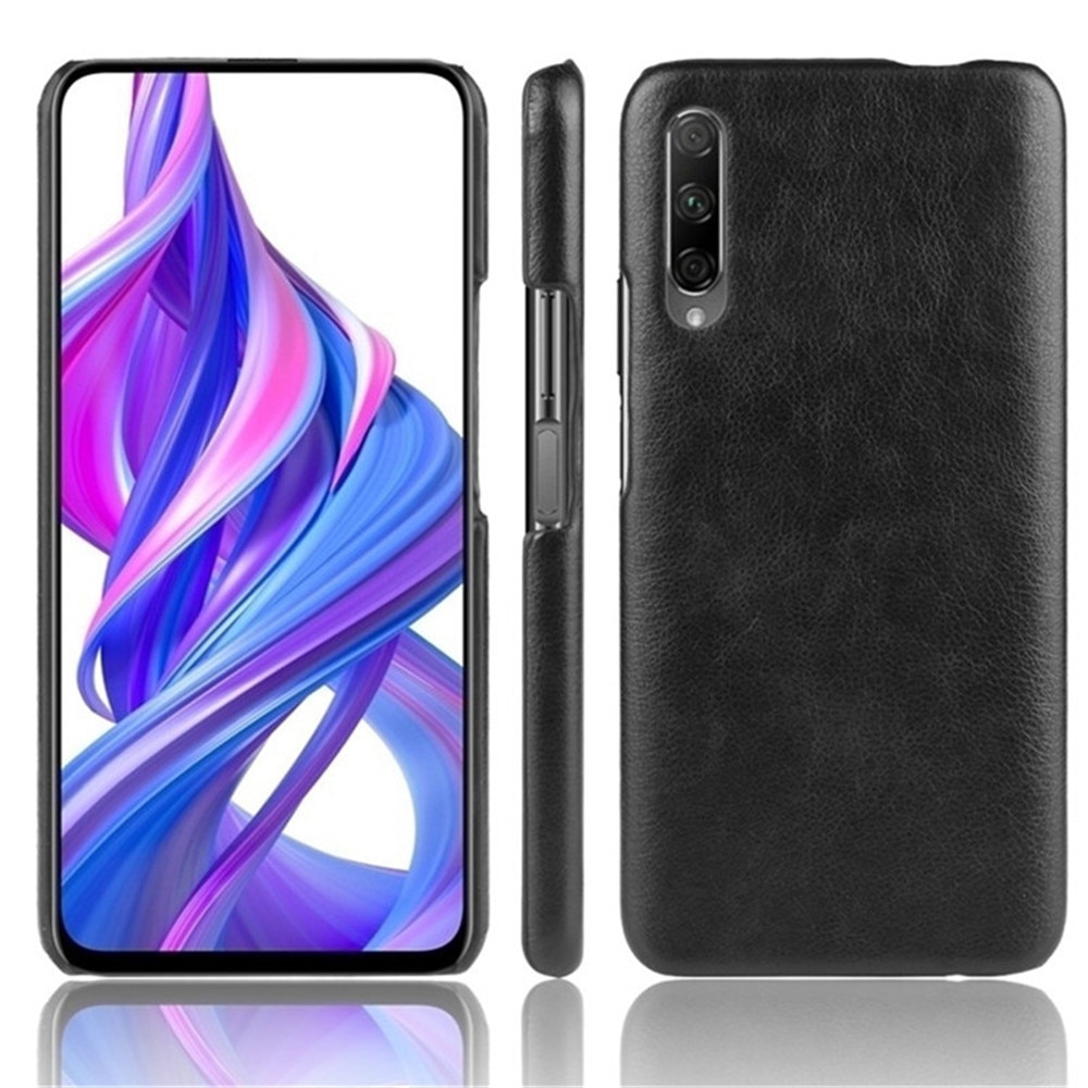 เคส Huawei Y9s #เคสฝาหลังพลาสติกแข็งเคลือบหนัง PU ลายผิวลิ้นจี่ Litchi Skin Leather Coated