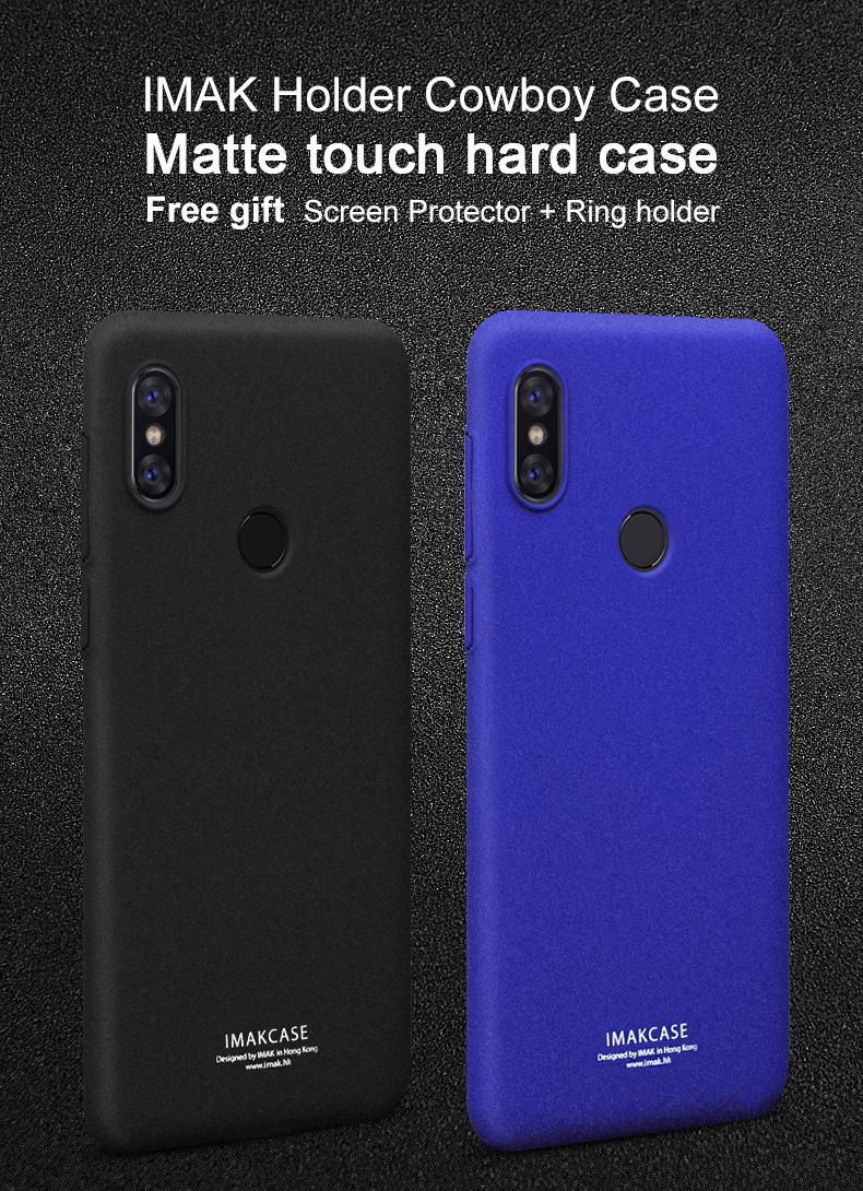 เคส Xiaomi Mi Mix 3 #เคสฝาหลัง IMAK Ring Holder Kickstand Frosted Hard Plastic ขาตั้งแหวน + ฟิล์มกันรอยหน้าจอ