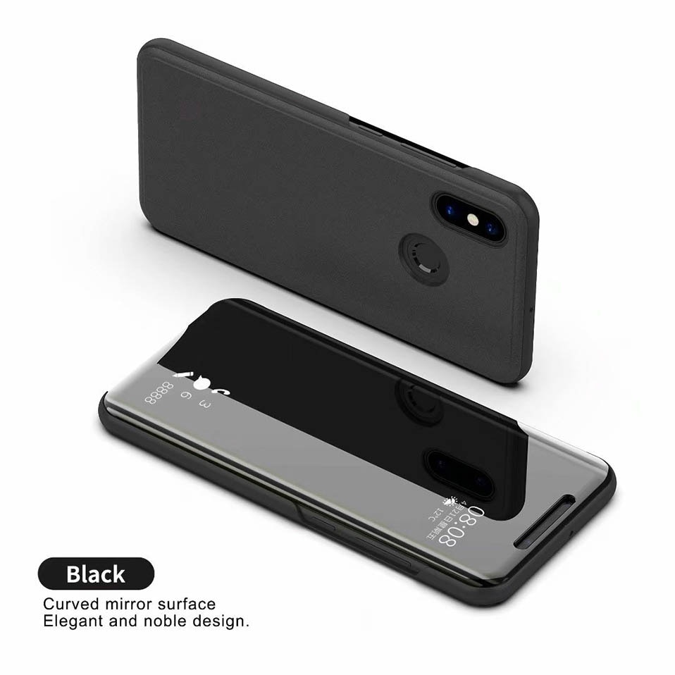 เคส Huawei nova 3i #เคสฝาพับปกโปร่งแสงผิวเงา Electroplating Mirror Surface Window View