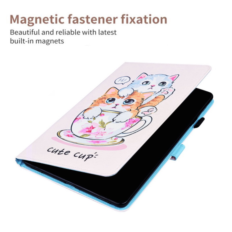 Case Samsung Galaxy Tab S7 SM-T870 SM-T875 #เคสฝาพับหนัง PU พิมพ์ลาย Pattern Printing Stand Leather