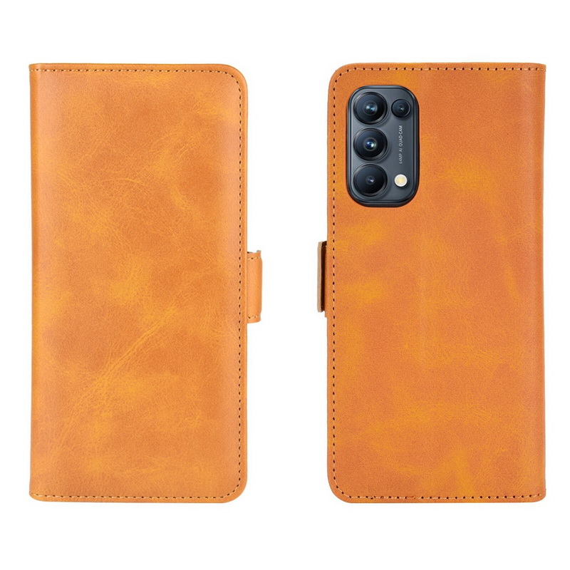 เคส OPPO Reno 5 Pro 5G #เคสฝาพับหนัง PU มีแถบปิดแม่เหล็กสไตล์กระเป๋าสตางค์