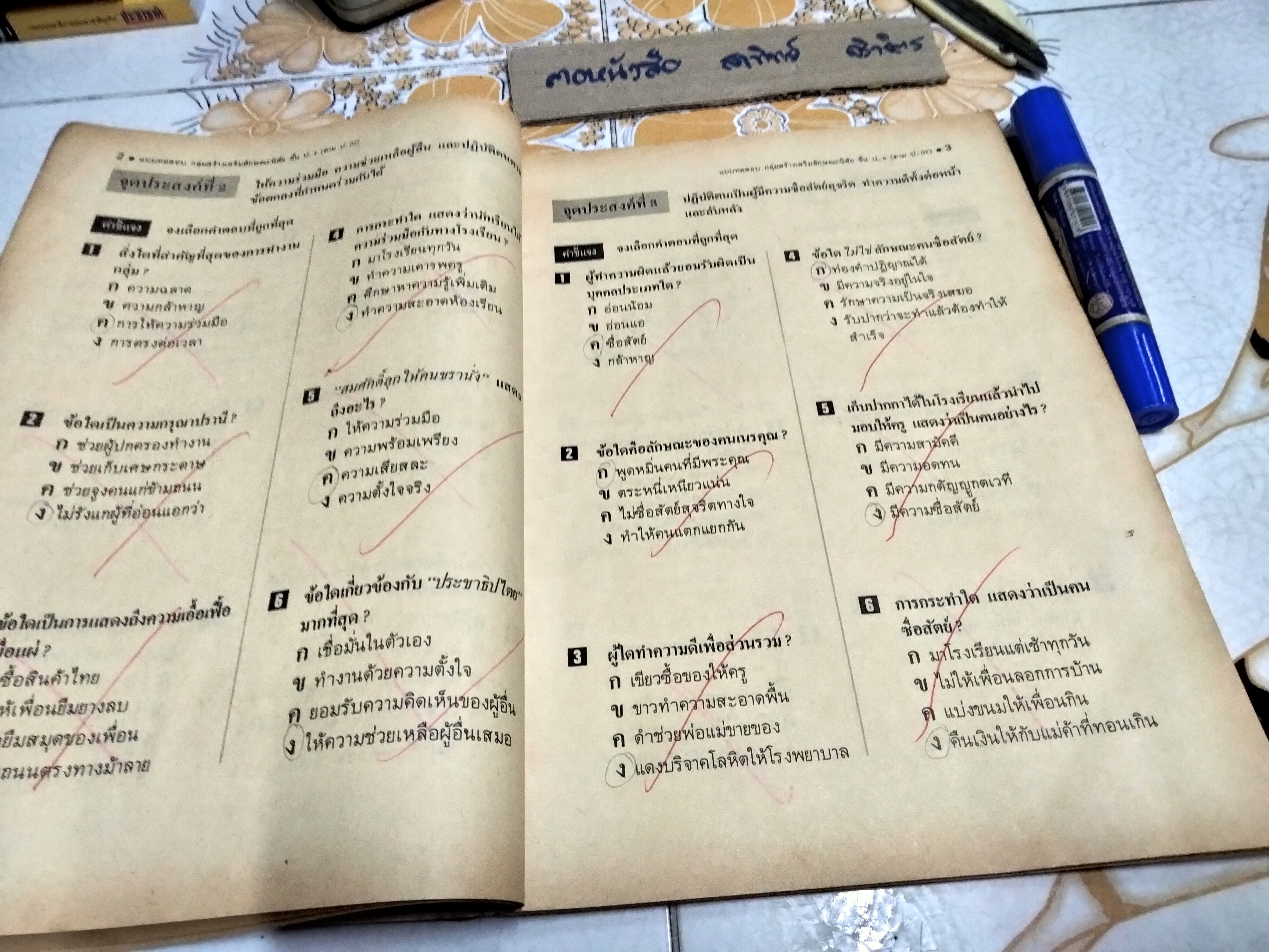 หนังสือแบบเรียนเก่า - กลุ่มสร้างเสริมลักษณะนิสัย สำหรับชั้นประถมศึกษาปีที่ 4 - หลักสูตรประถมศึกษา พ.ศ.2521