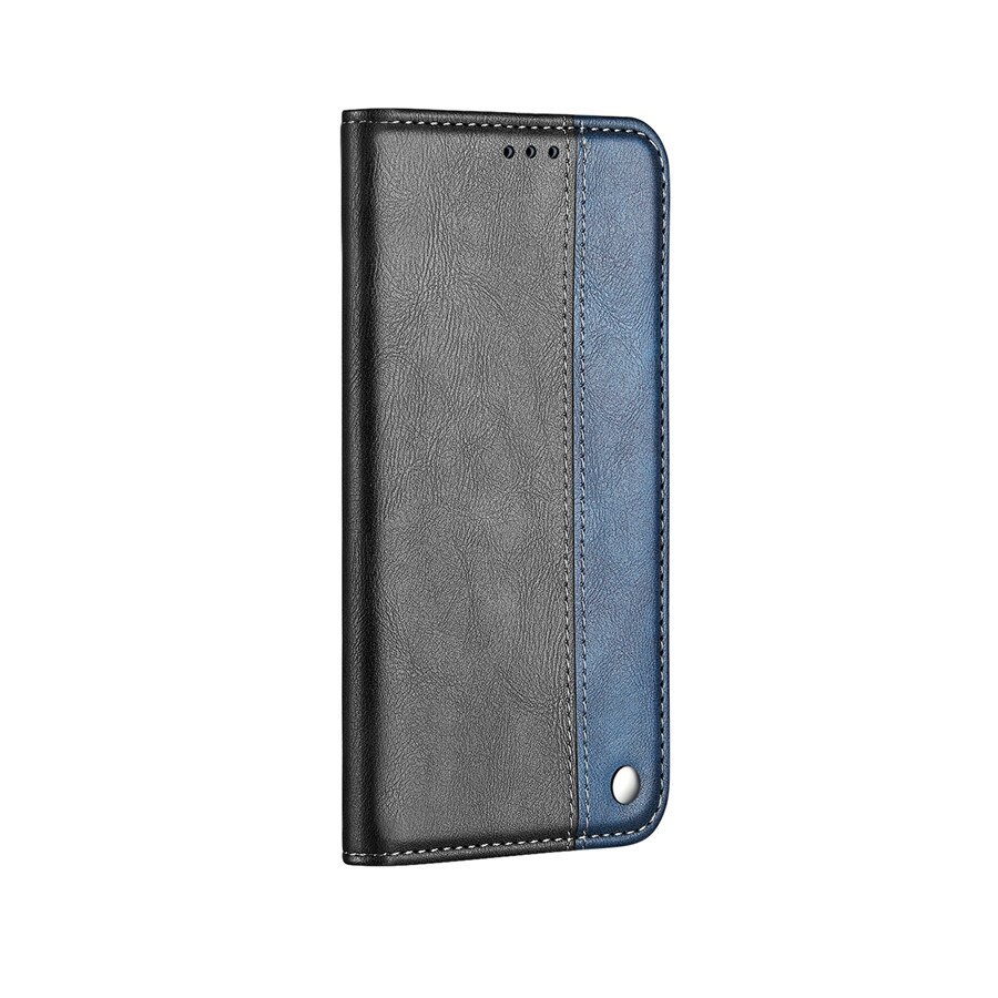 เคส iPhone XR #เคสฝาพับปกหนัง PU แบบกระเป๋าสตางค์สีทูโทน Retro PU Leather Card Slot Cover