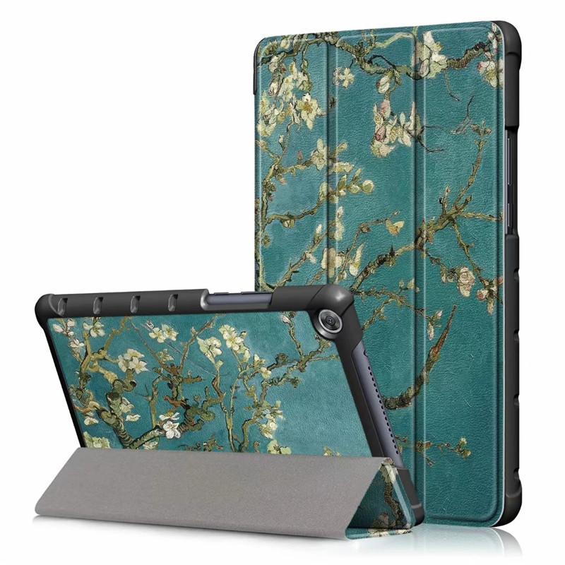 Case Huawei MediaPad M5 Lite 8 #เคสฝาพับสามพับหนัง PU รูปแบบการพิมพ์ลาย Pattern Printing PU Leather Tri-fold Stand