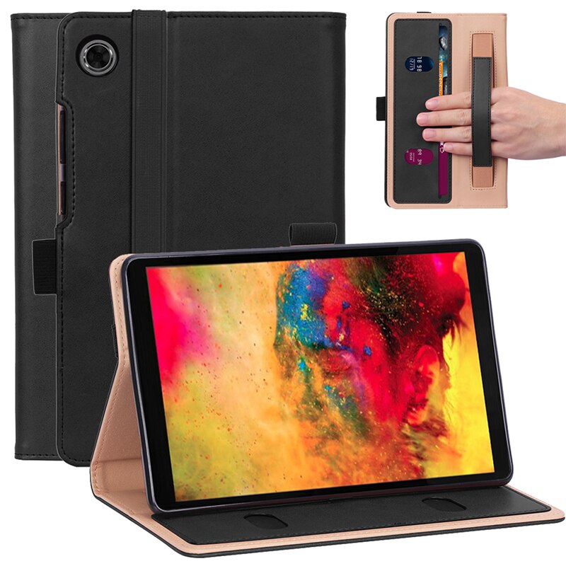 เคส Huawei MatePad T8 8 นิ้ว #เคสฝาพับหนัง PU มีที่สวมนิ้ว Card Holder Stand PU Leather Smart Case