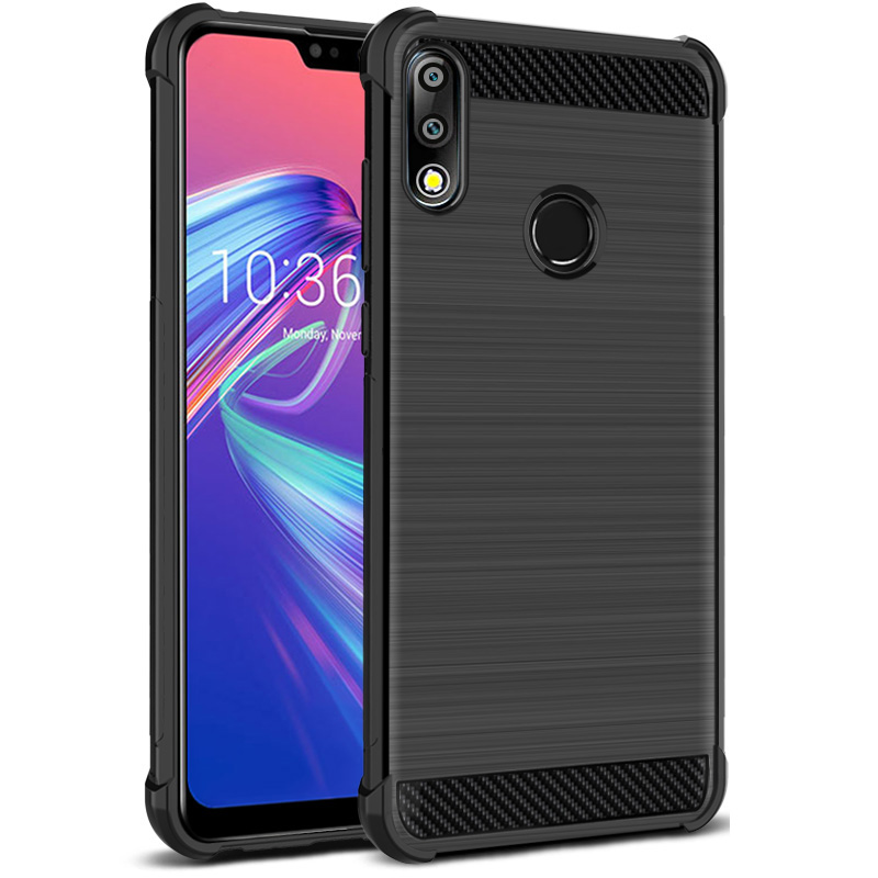 Case Asus Zenfone Max Pro (M2) ZB631KL #เคสฝาหลัง TPU IMAK Vega คาร์บอนไฟเบอร์พื้นผิวแปรง