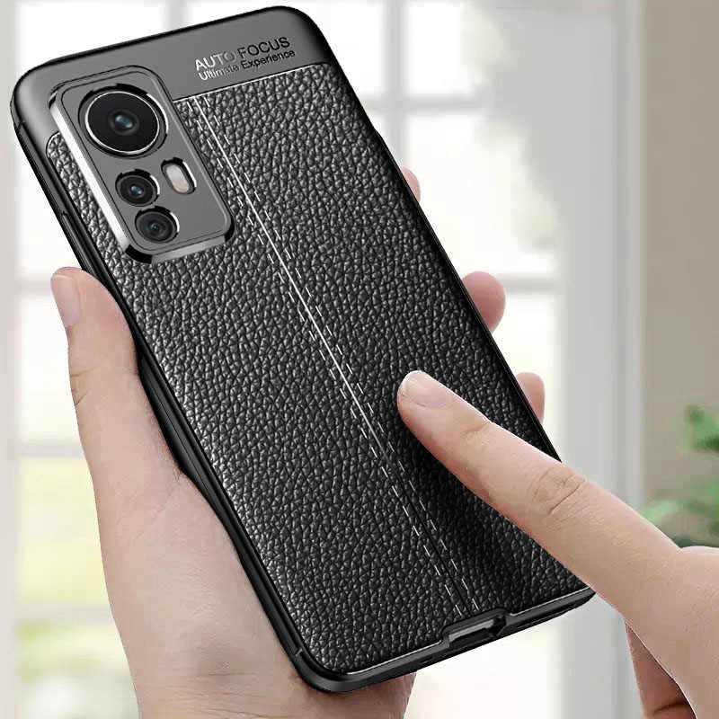เคส Xiaomi 12 Pro #เคสแบบฝาหลัง TPU นิ่มลายหนัง PU ผิวลิ้นจี่ช่วยป้องกันลายนิ้วมือและกันลื่น