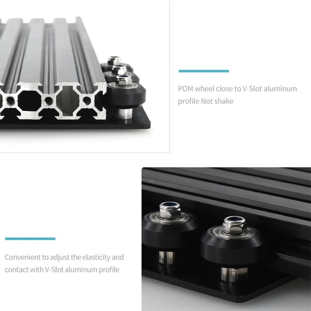 SLOT สล็อต V 20-80 มม. แผ่นอลูมิเนียมปรับขนาดได้พร้อมล้ออุปกรณ์เสริมโปรไฟล์อลูมิเนียม
