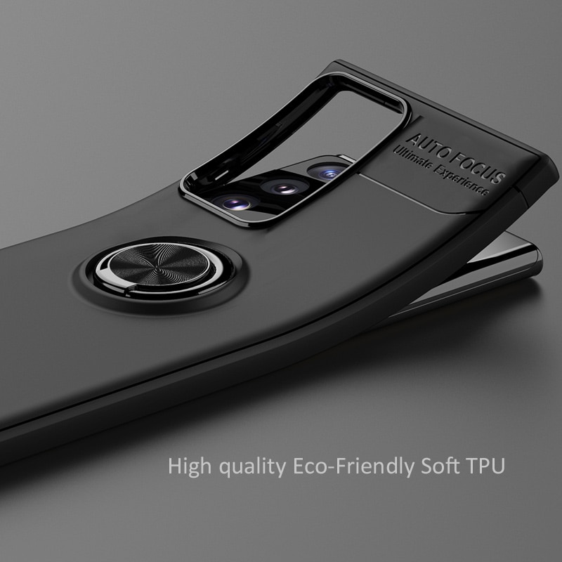 เคส Samsung Galaxy S20 Ultra / S20 Ultra 5G #เคสฝาหลัง TPU Finger Ring Kickstand (แผ่นโลหะแบบ Built-in)