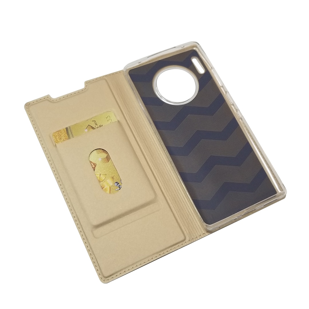 Case Huawei Mate 30 Pro #เคสฝาพับหนัง PU Magnetic Adsorption Stand Leather Card Holder