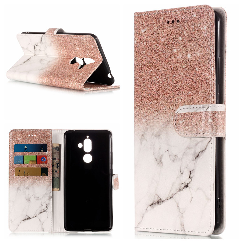 Case Nokia 7 plus #เคสฝาพับสไตล์กระเป๋าสตางค์พิมพ์ลายสวยๆ Pattern Printing Wallet Leather