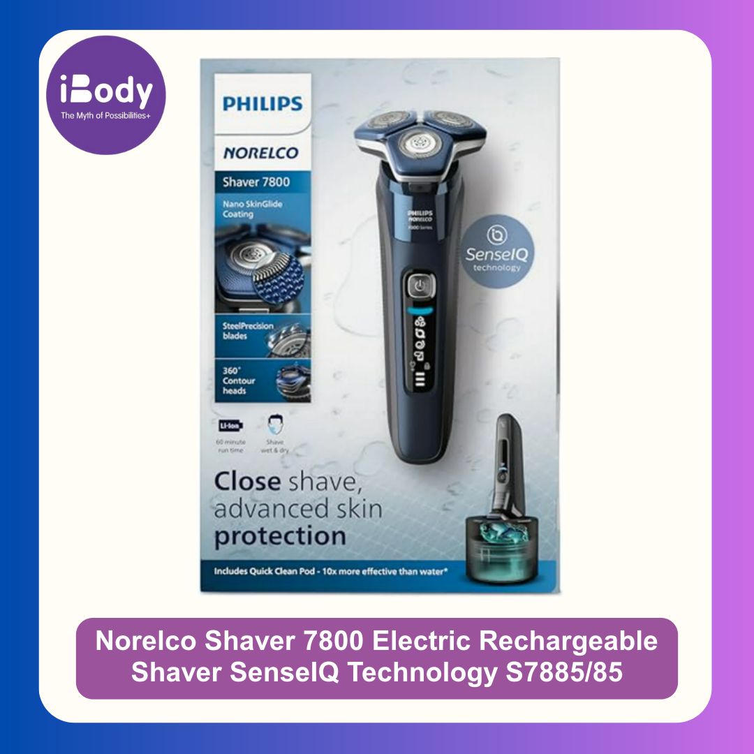 ฟิลิปส์ เครื่องโกนหนวดไฟฟ้า S7885/85 [Philips®] Norelco Shaver 7800 Electric Rechargeable Shaver SenseIQ Technology