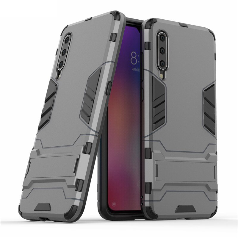 เคส Xiaomi Mi 9 #เคสฝาหลังพลาสติก ไฮบริด TPU + Kickstand (สินค้าพร้อมส่ง)