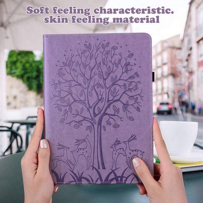 เคส Samsung Galaxy Tab A7 10.4" 2020 (T500,T505,T507) #เคสฝาพับหนัง PU ลายต้นไม้ Life Tree Print Leather Stand Smart Case Cove