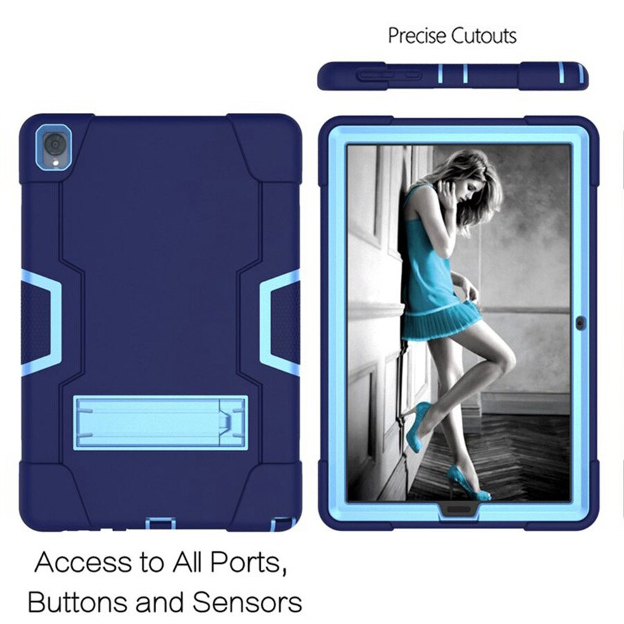 เคส Huawei MediaPad M6 10.8 นิ้ว #เคสฝาหลังกันกระแทก Kickstand PC Silicone Armour Defender สี Black/Grey (พร้อมส่ง)