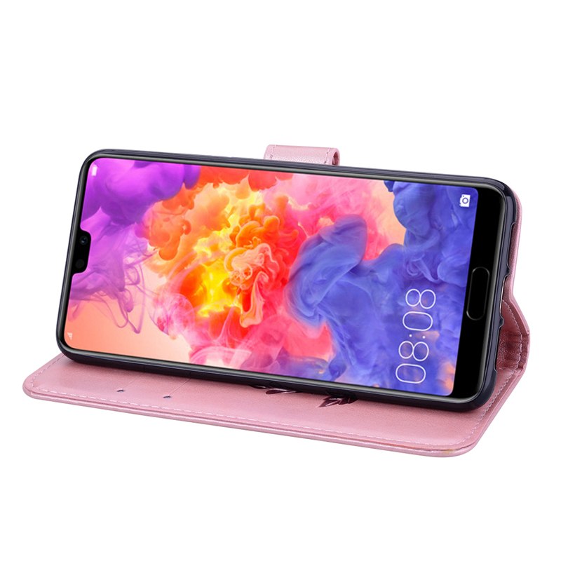 Case Huawei P20 Pro #เคสฝาพับหนัง PU ลายดอกกุหลาบแบบกระเป๋าสตางค์ HAT PRINCE Imprinted Rose Leather