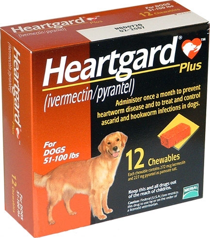 Heartgard plus for dog > 22kg. (น้ำตาล)