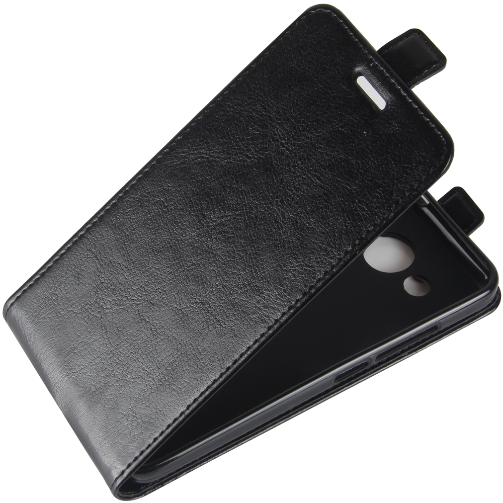 เคส Huawei Y3 (2017) #เคสฝาพับแนวตั้ง Crazy Horse พร้อมช่องใส่การ์ดสวยๆ