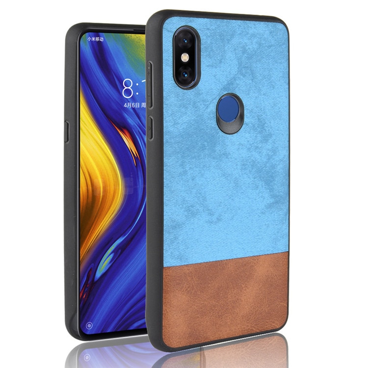 เคส Xiaomi Mi Mix 3 #เคสฝาหลัง Bi-color Splicing PU Leather Coated PC + เคสไฮบริด TPU