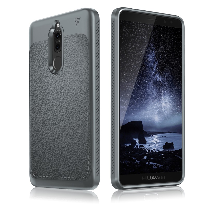 Case Huawei nova 2i #เคสฝาหลัง IVSO Gentry Series ลายหนัง PU ผิวลิ้นจี่ - สีเทา พร้อมส่ง