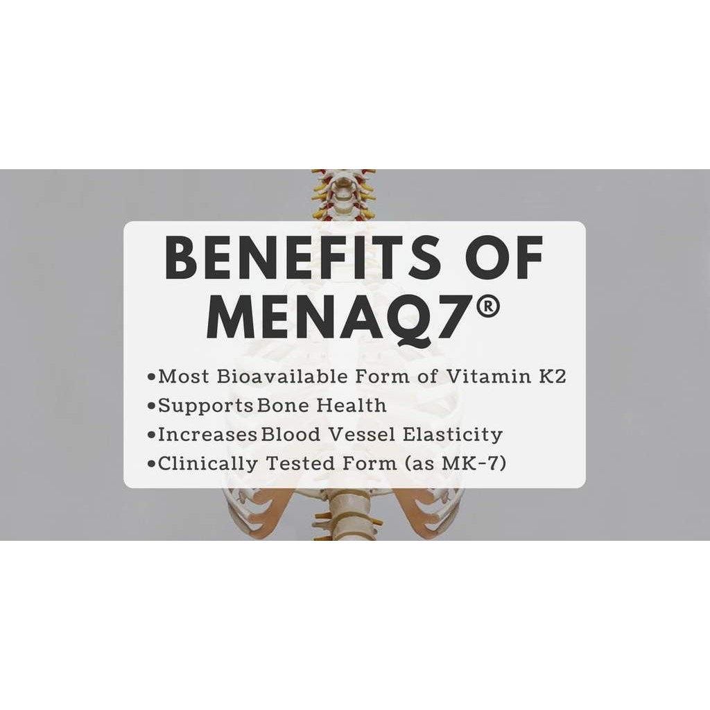 Doctor's Best® Natural Vitamin K2 MK-7 with MenaQ7® 100 mcg* 60 Veggie Caps ลดกระดูกพรุน ช่วยระะบบหลอดเลือด