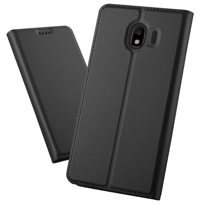 เคส Samsung Galaxy J4 (2018) #เคสฝาพับหนัง PU Card Holder Auto-absorbed Leather