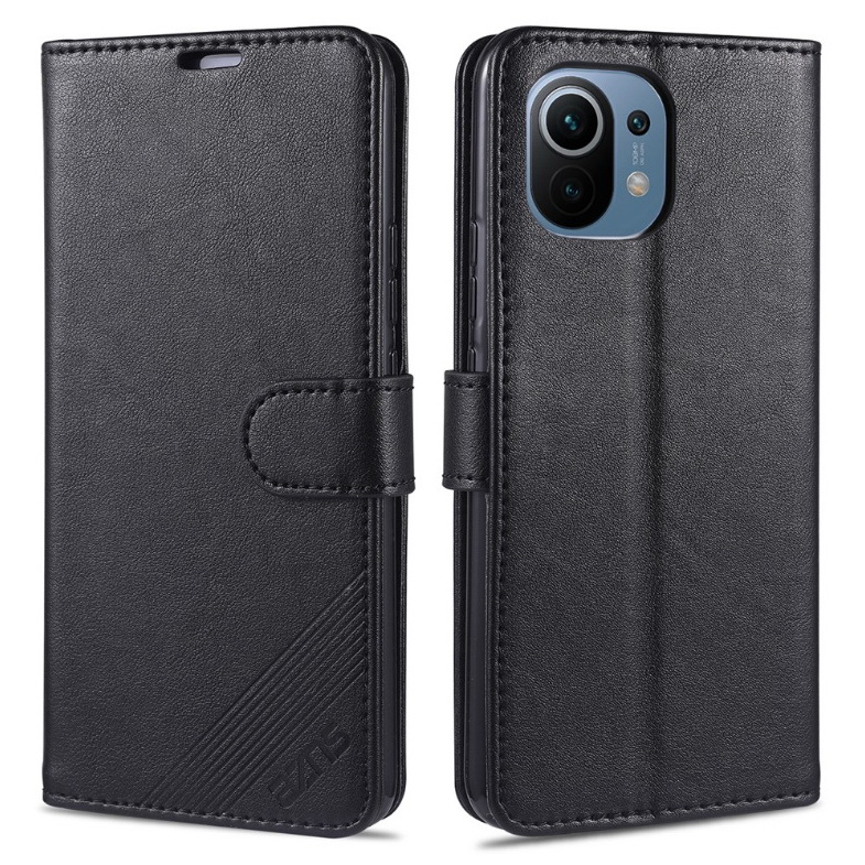 เคส Xiaomi Mi 11 #เคสฝาพับหนัง PU มีช่องใส่บัตร AZNS Wallet Leather Stand Phone Cover